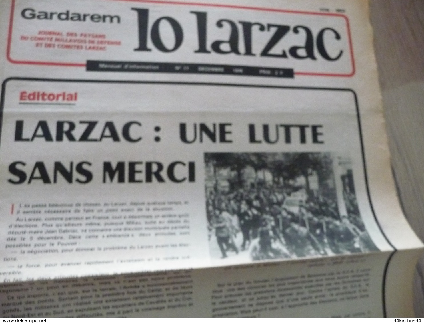 Journal Larzac Défense Du Larzac Gardarem  Lo Larzac N°17 Décembre  1976 - Languedoc-Roussillon