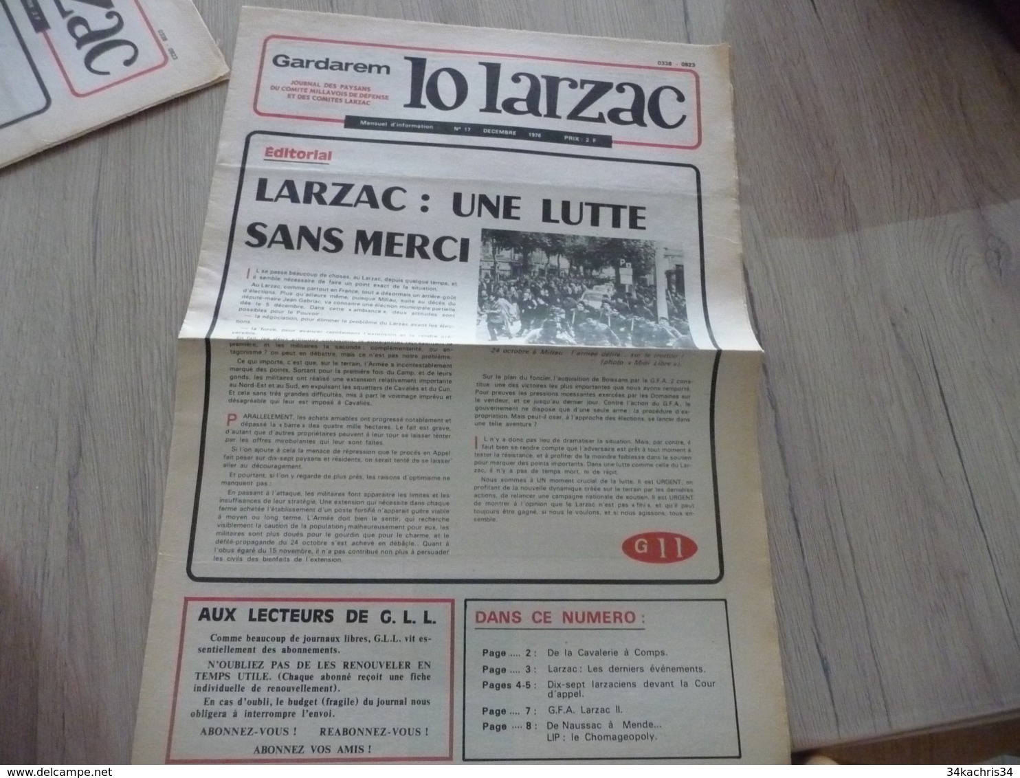 Journal Larzac Défense Du Larzac Gardarem  Lo Larzac N°17 Décembre  1976 - Languedoc-Roussillon