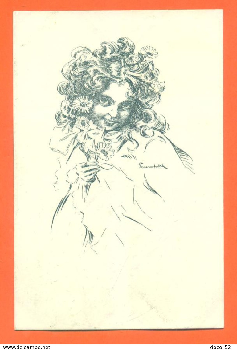CPA Art Nouveau Illustrateur Ferenchich " Jeune Fille " Carte Précurseur - Ante 1900