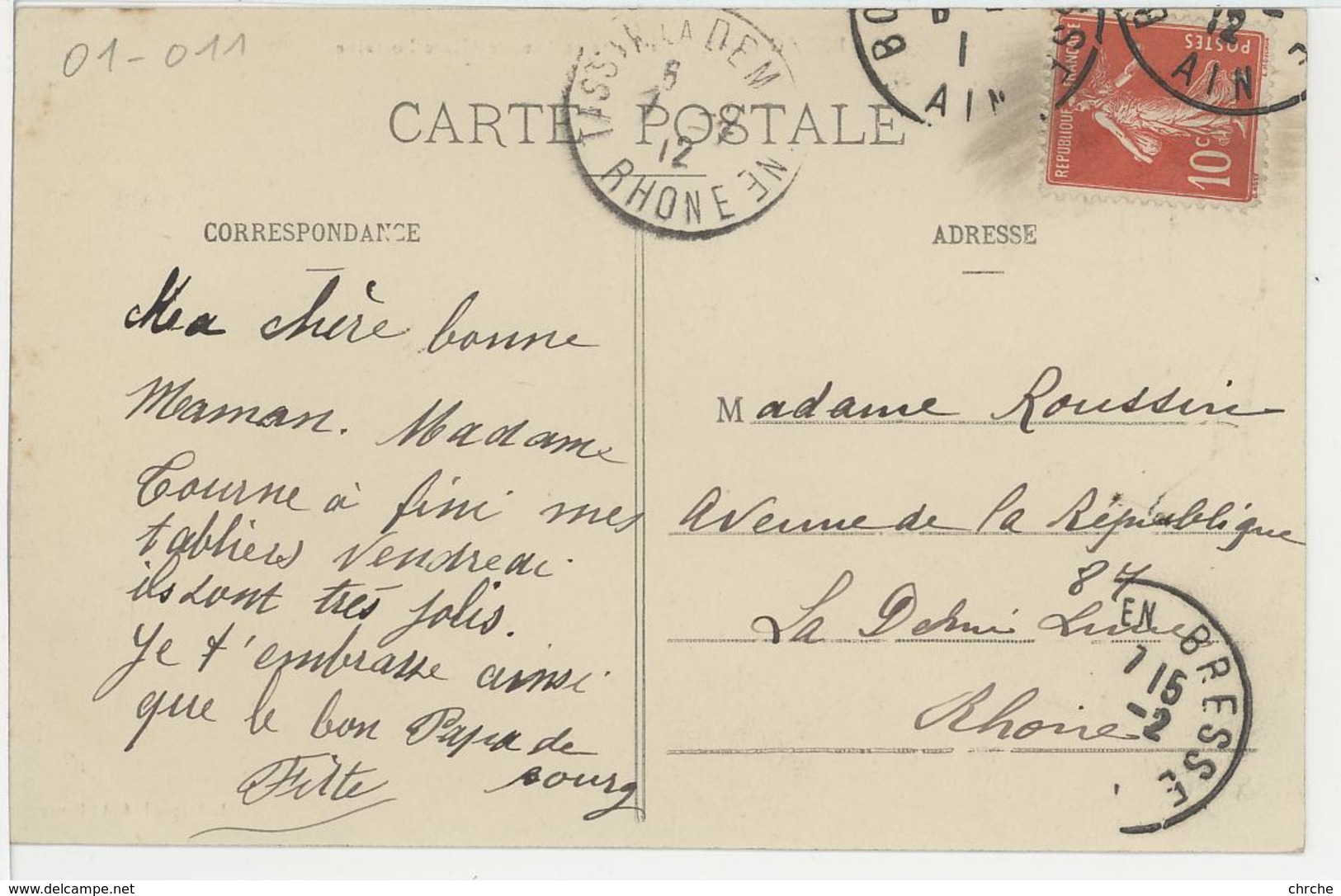 01 - BOURG (Ain) - La Poste Et Avenue Alsace Loraine - Otros & Sin Clasificación