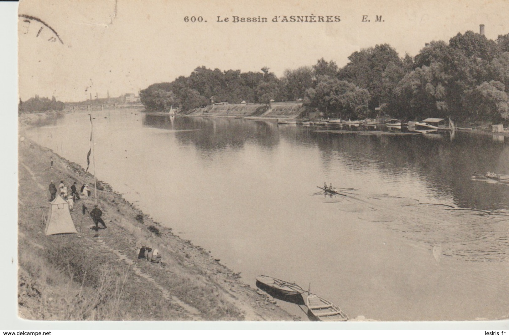 C. P. A. - LE BASSIN D'ASNIERES - E. M.  - 600 - ANIMÉE - Asnieres Sur Seine