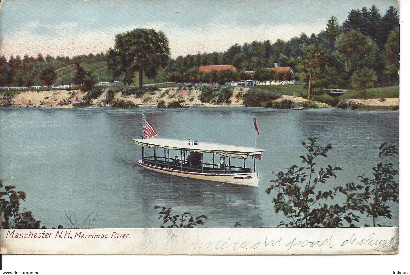 Merrimac River, MANCHESTER,  N.H., H.C. Leighton Co. (XA12) - Manchester