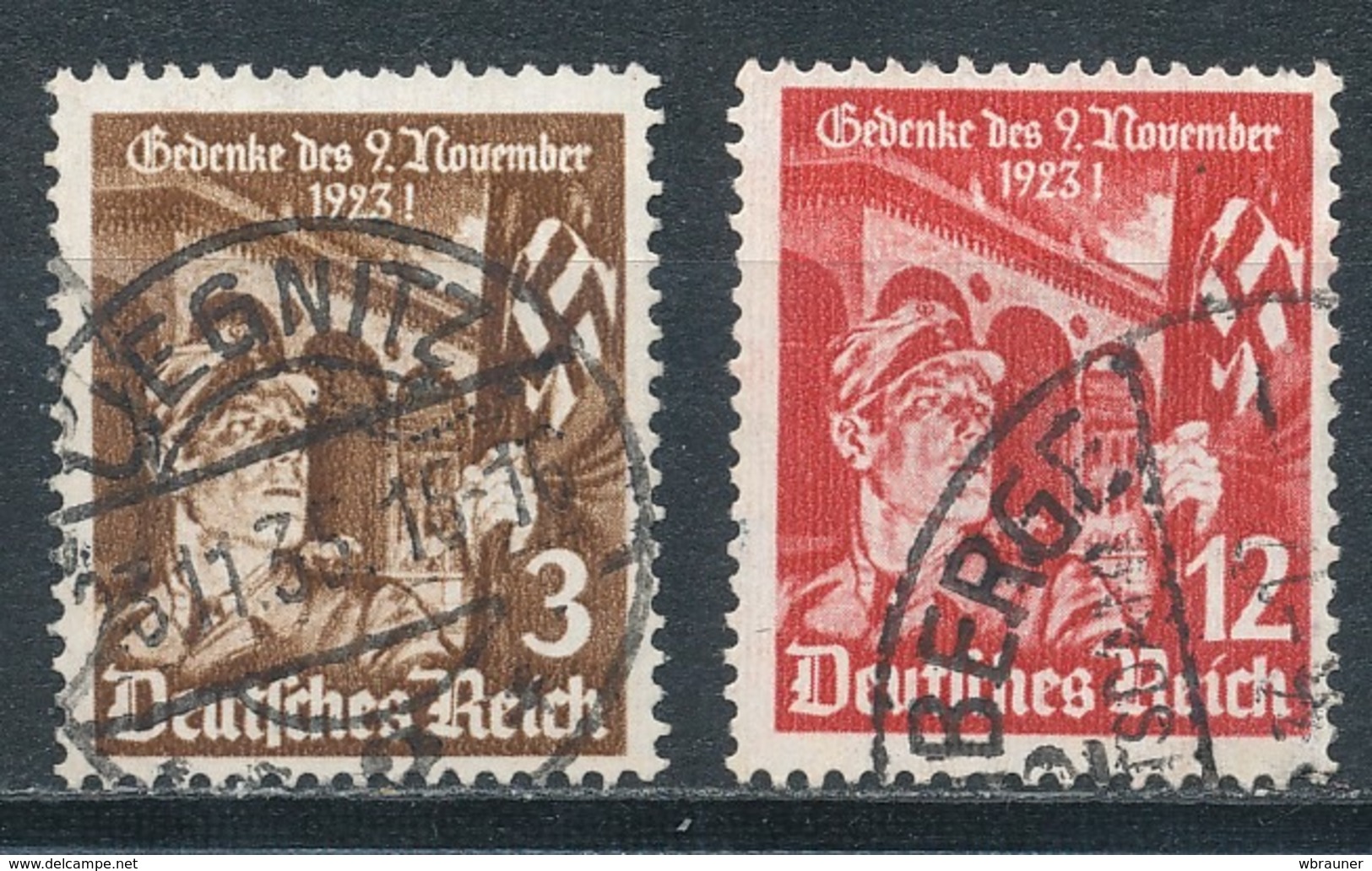 Deutsches Reich 598/99 Gestempelt Mi. 1,80 - Gebraucht
