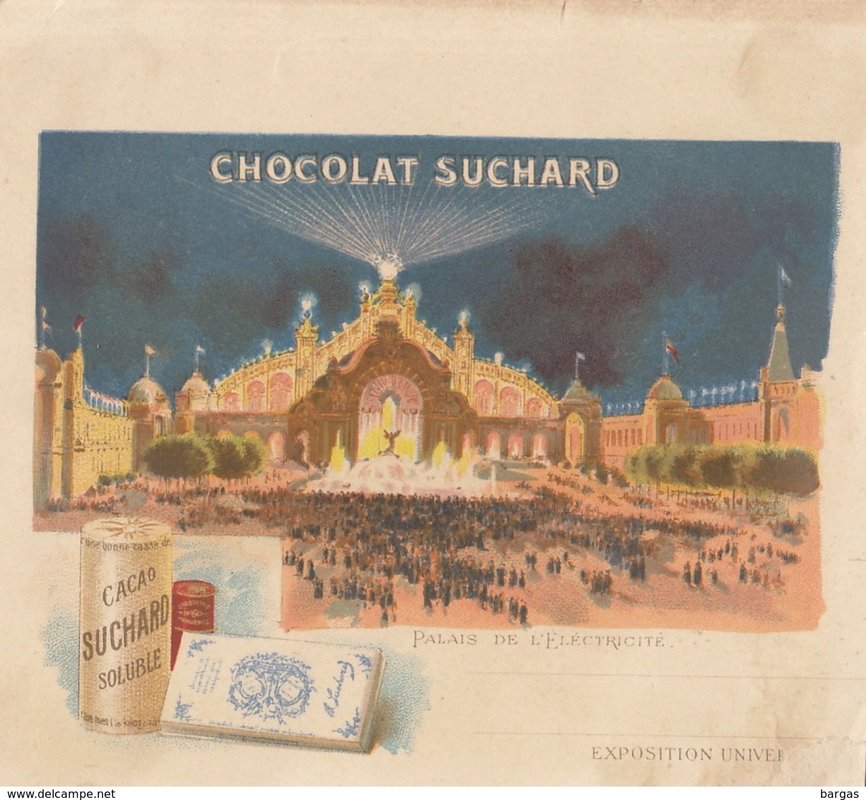 Chromo Chocolat Suchard Note Exposition Universelle 1900 Paris Grand Palais - Suchard