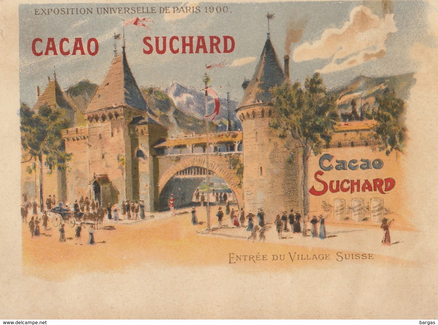 Chromo Chocolat Suchard Note Exposition Universelle 1900 Paris - Suchard