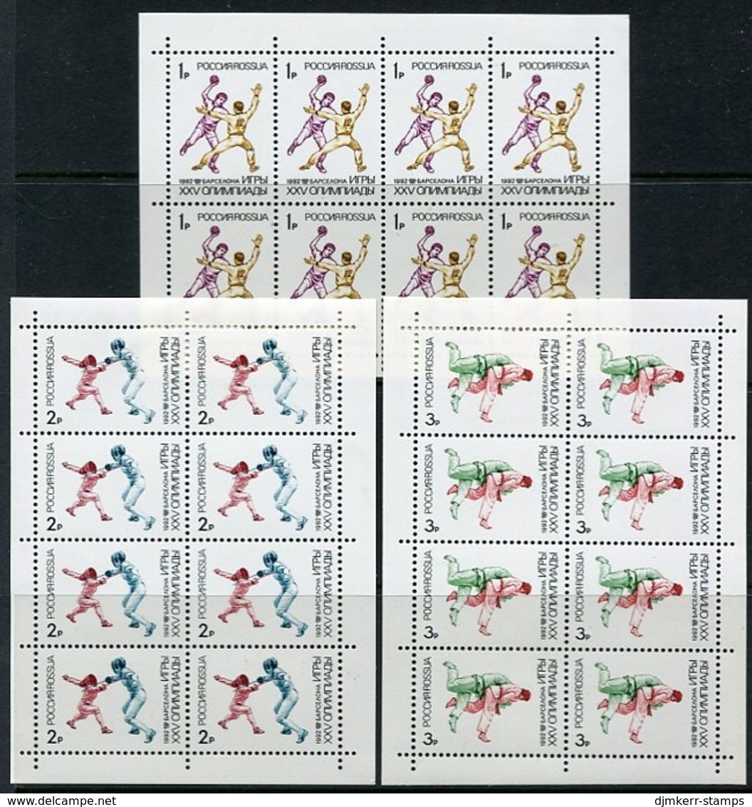 RUSSIA 1992 Olympic Games Sheetlets MNH / **  Michel 245-47 - Blocks & Sheetlets & Panes