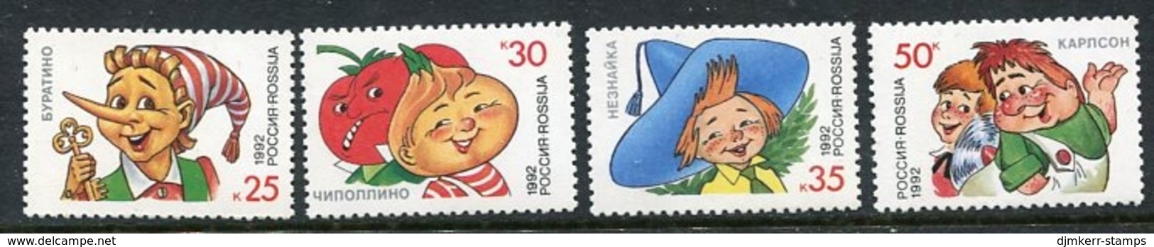 RUSSIA 1992 Children's Book Characters MNH / **  Michel 234-37 - Ungebraucht