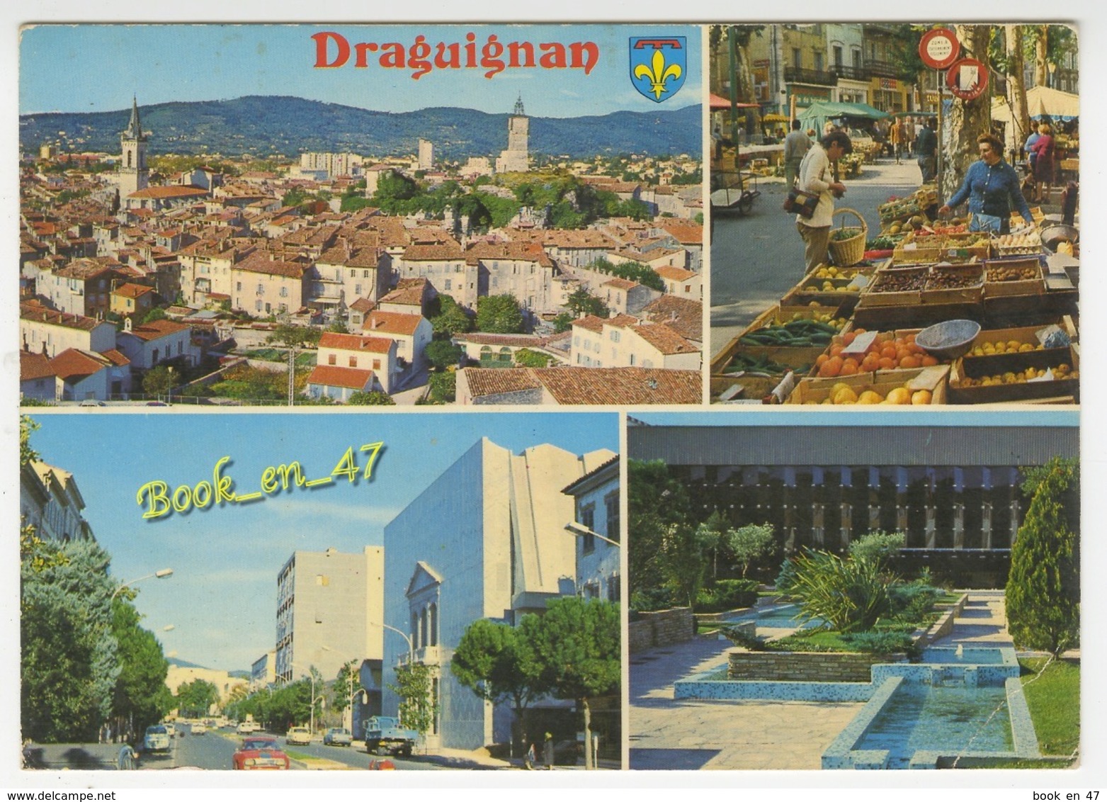 {72413} 83 Var Draguignan , Multivues ; La Vieille Ville , Le Marché , Le Théâtre , La Maison Des Jeunes - Draguignan