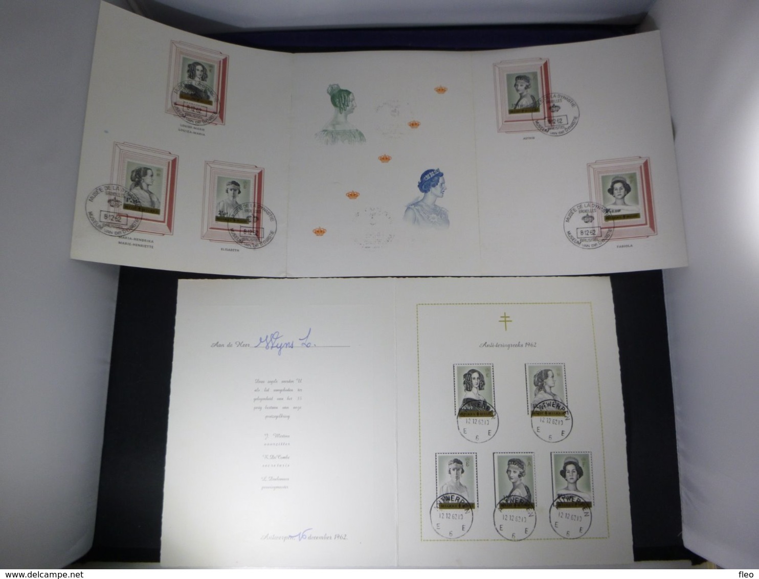 BELG.1962 1233-1238 FDC Filatelic Cards (2) : " Koninginnen / Reines Des Belges " - 1961-1970