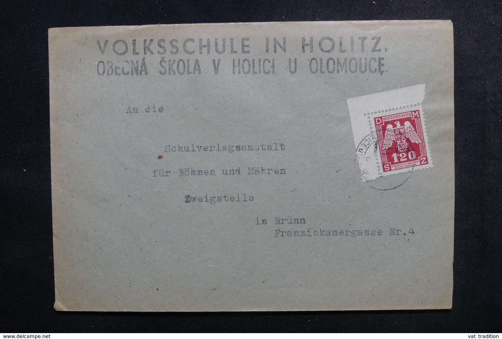 BOHÊME ET MORAVIE - Affranchissement Plaisant De Holitz Sur Enveloppe - L 47320 - Lettres & Documents