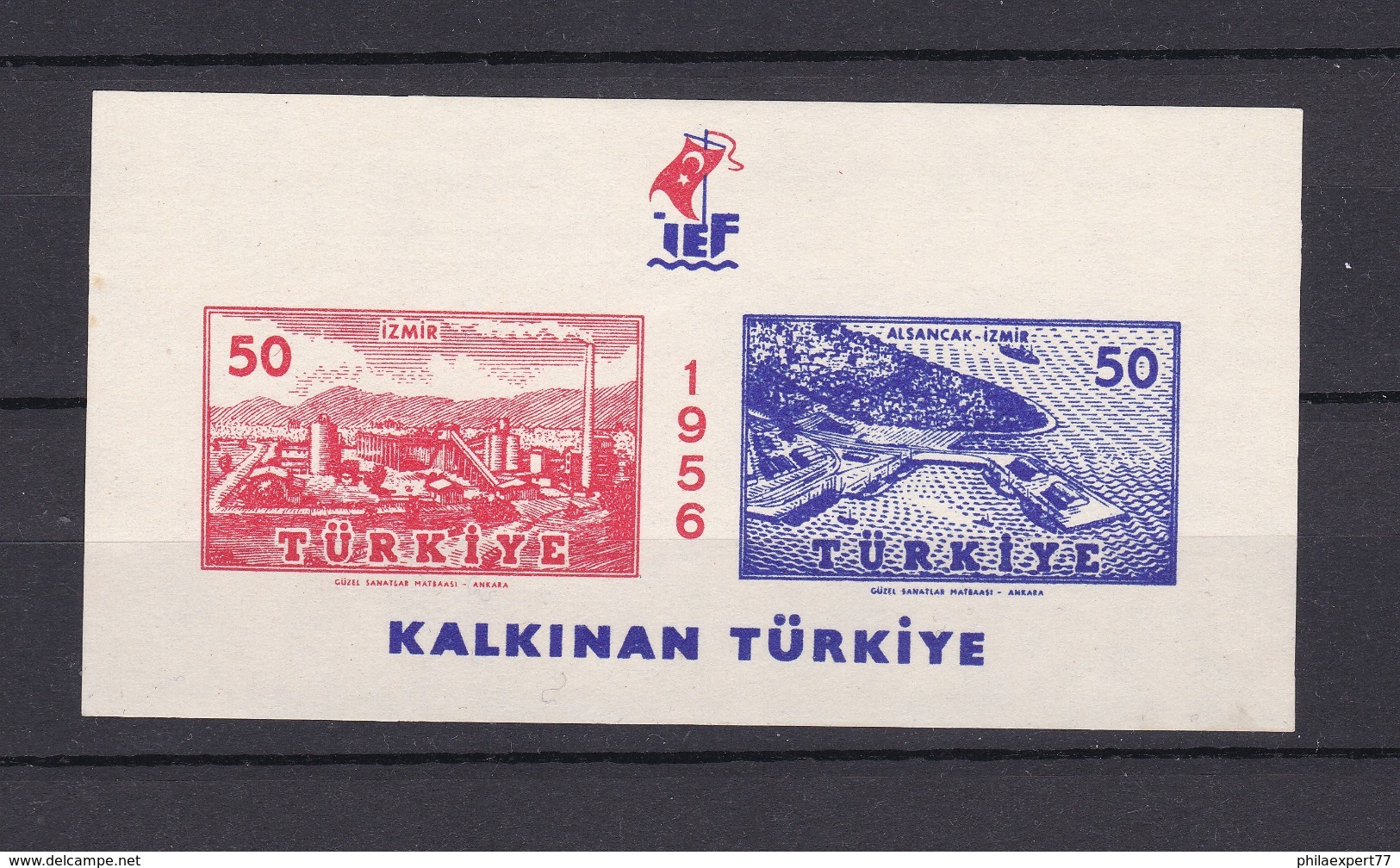 Türkei - Republik - 1956 - Michel Nr. Block 7 - Unused Stamps