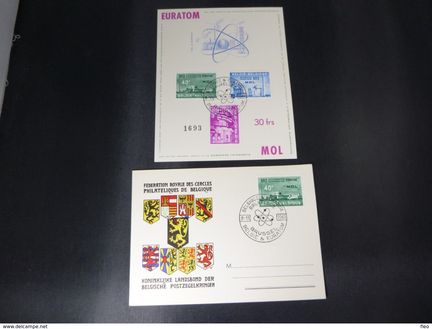 BELG.1961 1195/1197 FDC Philacards( Brux/Brus )  : " EUROTOM " - 1961-1970