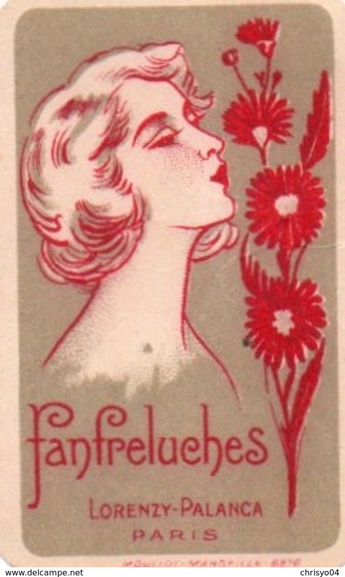 910Mm  Parfum Carte Fanfreluches Lorenzy Palanca - Anciennes (jusque 1960)