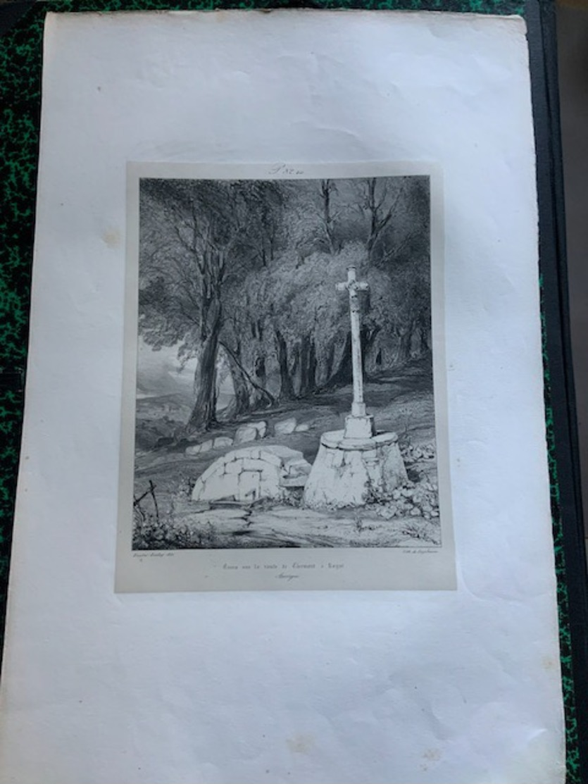 Lithographies sur l'Auvergne (une cinquantaine)