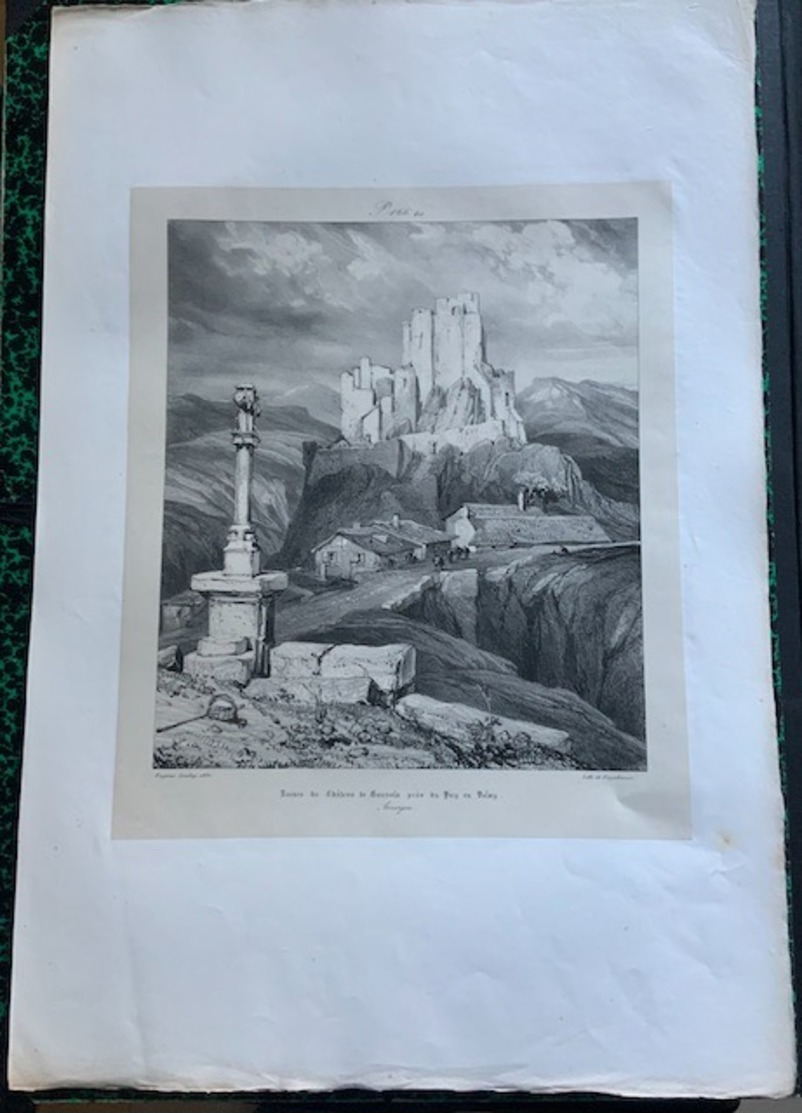 Lithographies sur l'Auvergne (une cinquantaine)