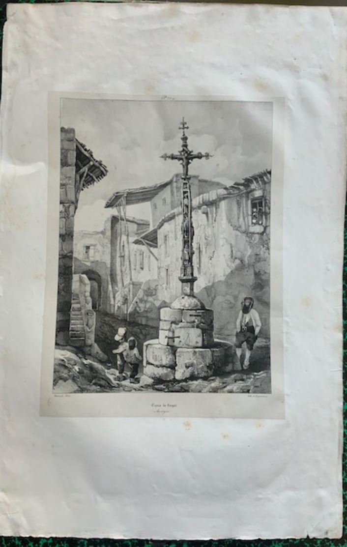 Lithographies sur l'Auvergne (une cinquantaine)