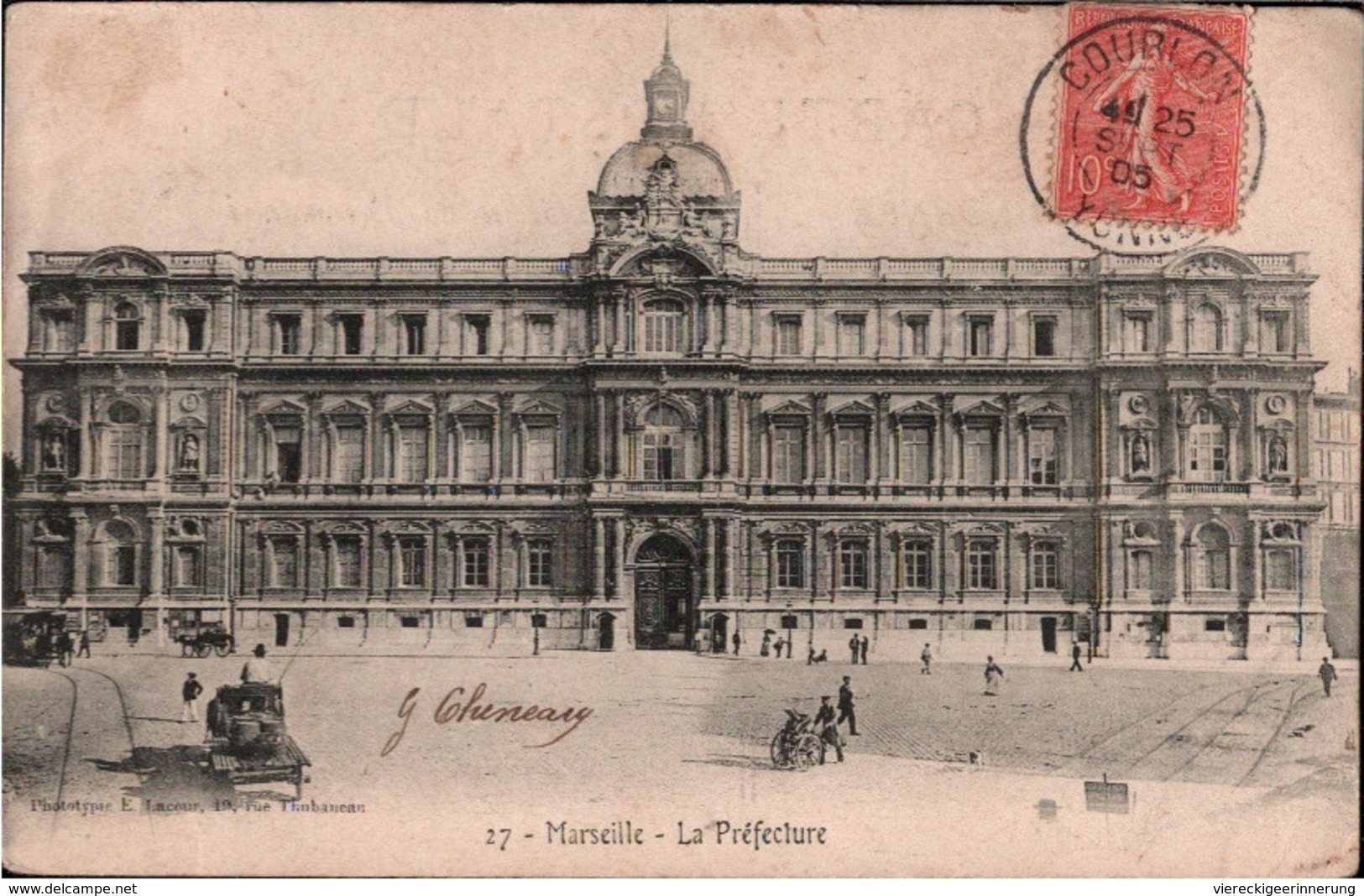 ! [13] Cpa Marseille, La Prefecture, Phototypie E. Lacour, 1905, Frankreich - Non Classés