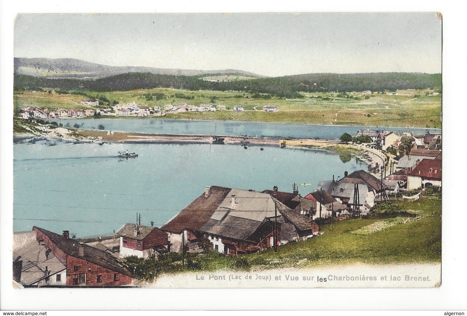 23635 - Vallée De Joux Le Pont Et Vue Sur Les Charbonières Et Lac Brenet Circulée 1913 - L'Abbaye