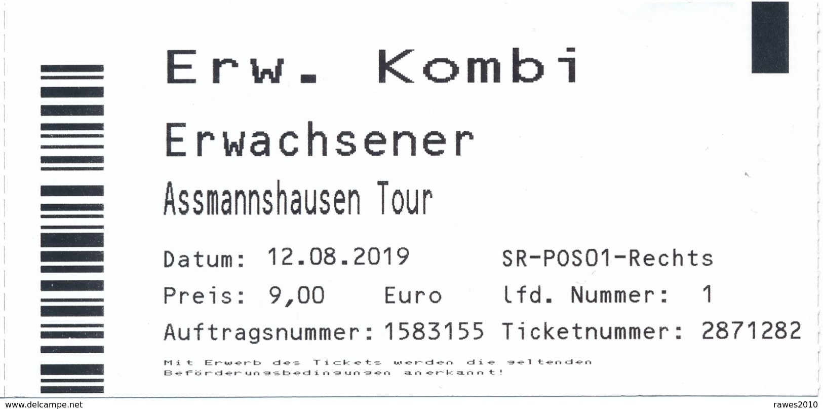 Rüdesheim Seilbahn Fahrkarte 2019 Erw. Kombi Assmannshausen Tour - Europa