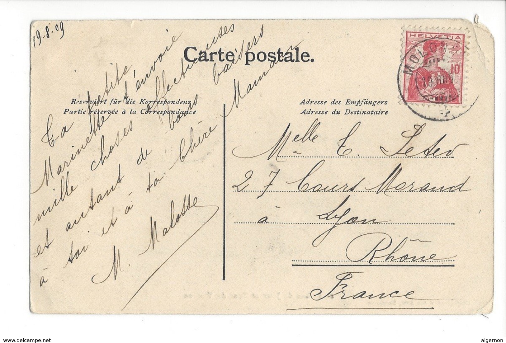 23637 - Vallée De Joux Lac De Joux Et Dent De Vaulion Circulée 1909  (attention Coin Cassé) - Vaulion