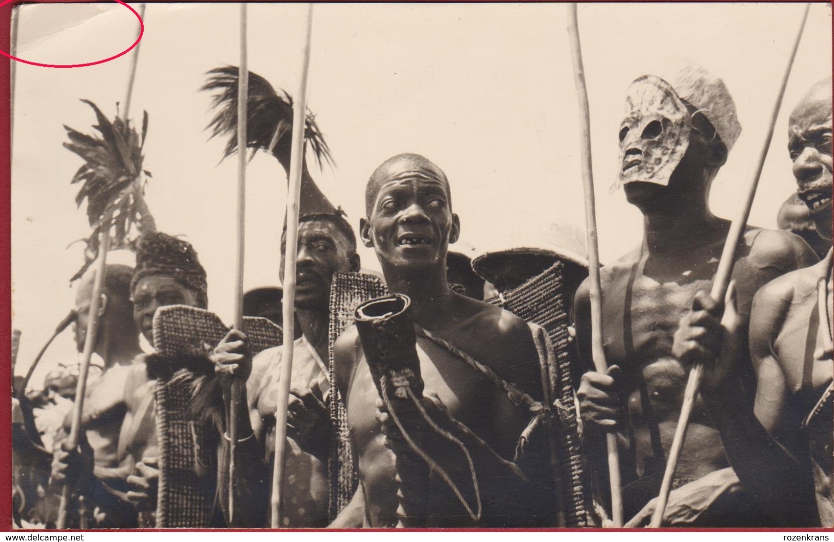 Belgisch Congo Belge 1955 Fotokaart Carte Photo Tribu Tribe Ethnic - Congo Belge