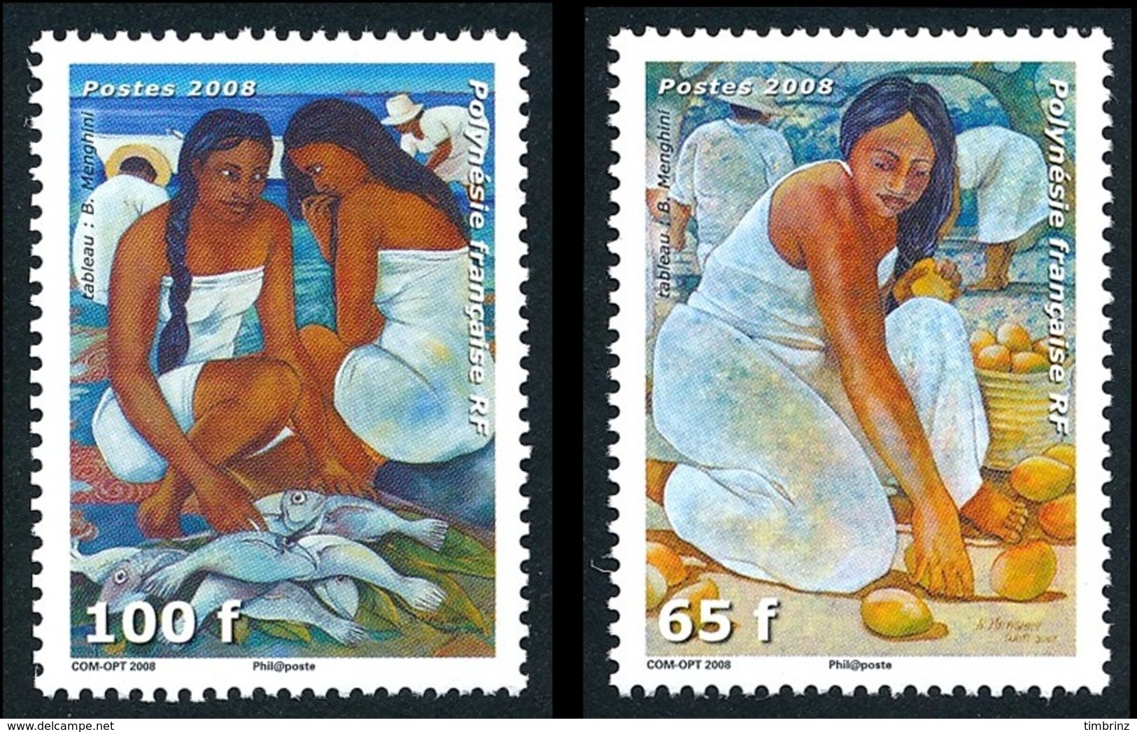 POLYNESIE 2008 - Yv. 829 Et 830 **   Faciale= 1,39 EUR - Femmes En Polynésie (2 Val.)  ..Réf.POL24833 - Ungebraucht