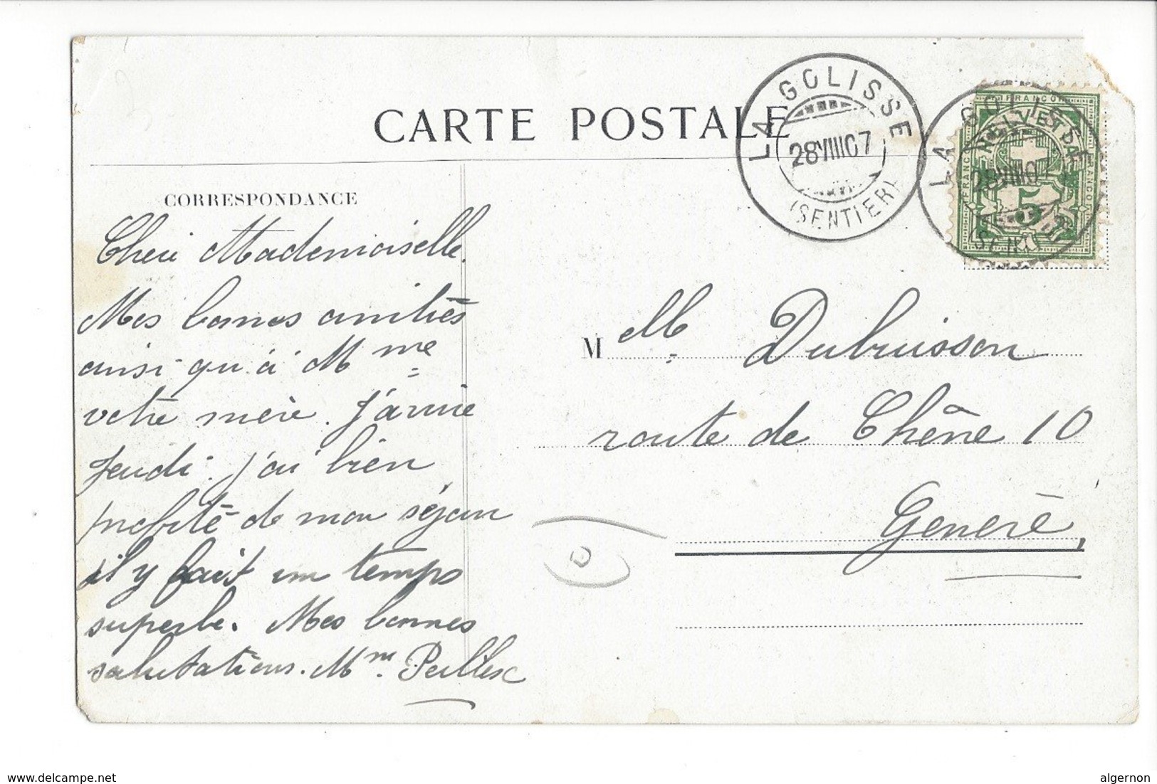 23638 - Vallée De Joux Le Port Du Moulin Au Rocheray Barques + Cachet La Golisse 1907 (attention Coins Cassés) - Roche