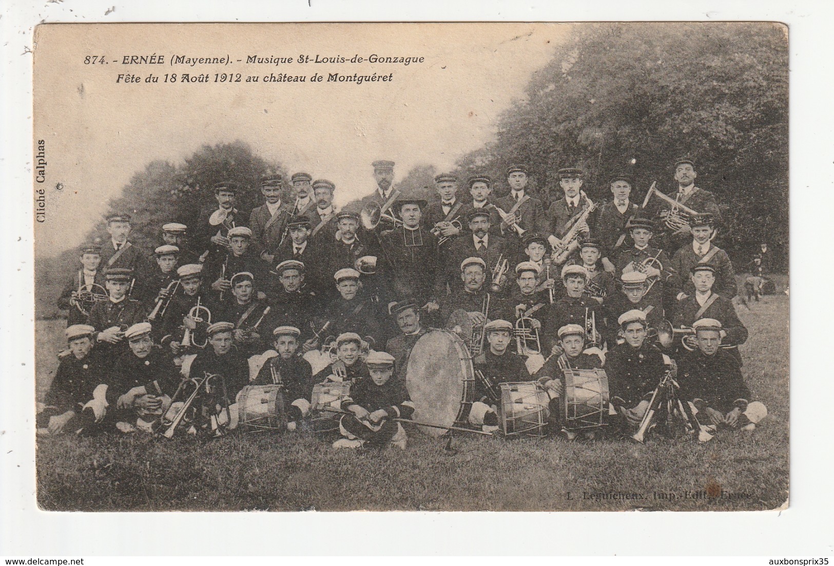 ERNEE - MUSIQUE ST LOUIS DE GONZAGUE - FETE DU 18 AOUT 1912 AU CHATEAU DE MONTGUERET - 53 - Ernee