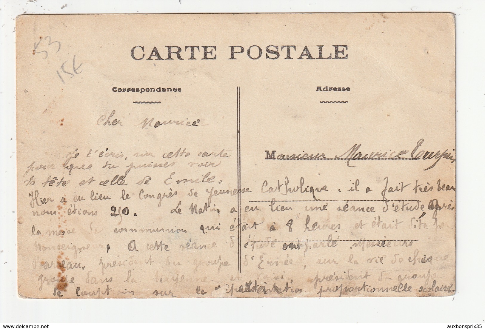 ERNEE - MUSIQUE ST LOUIS DE GONZAGUE - FETE DU 18 AOUT 1912 AU CHATEAU DE MONTGUERET - 53 - Ernee