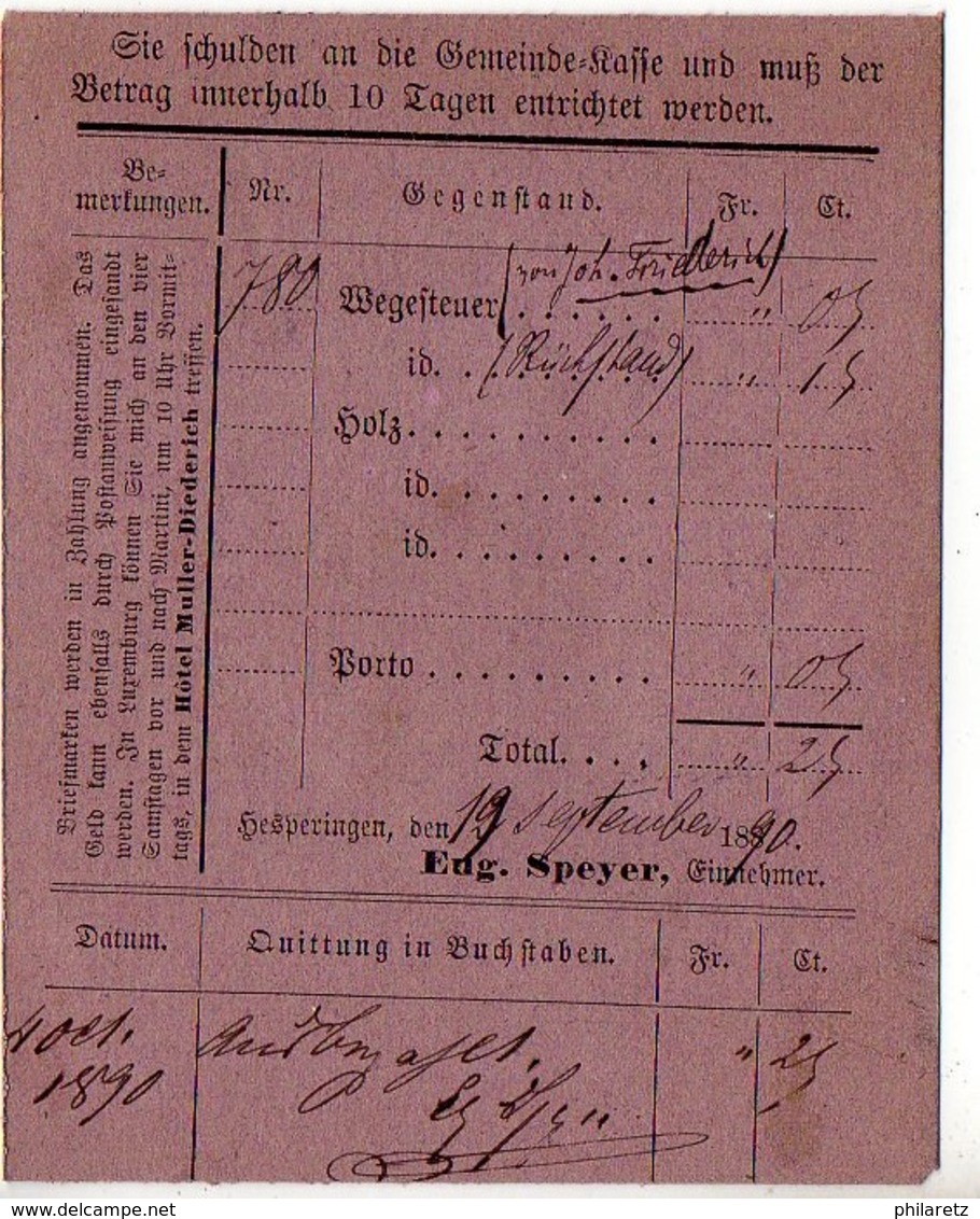 Luxembourg : Paire 1c Allégorie Sur Carte De 1890 - 1882 Allégorie