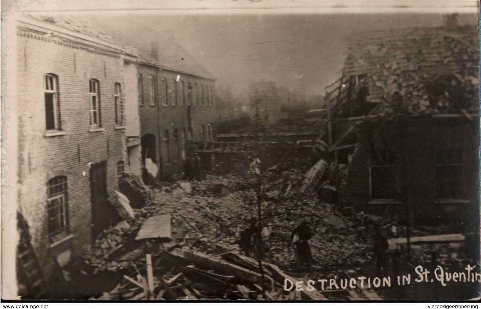 ! [02] Cpa Saint Quentin, Carte Photo Allemande,  1. Weltkrieg, Guerre 1914-1918, Foto - Saint Quentin