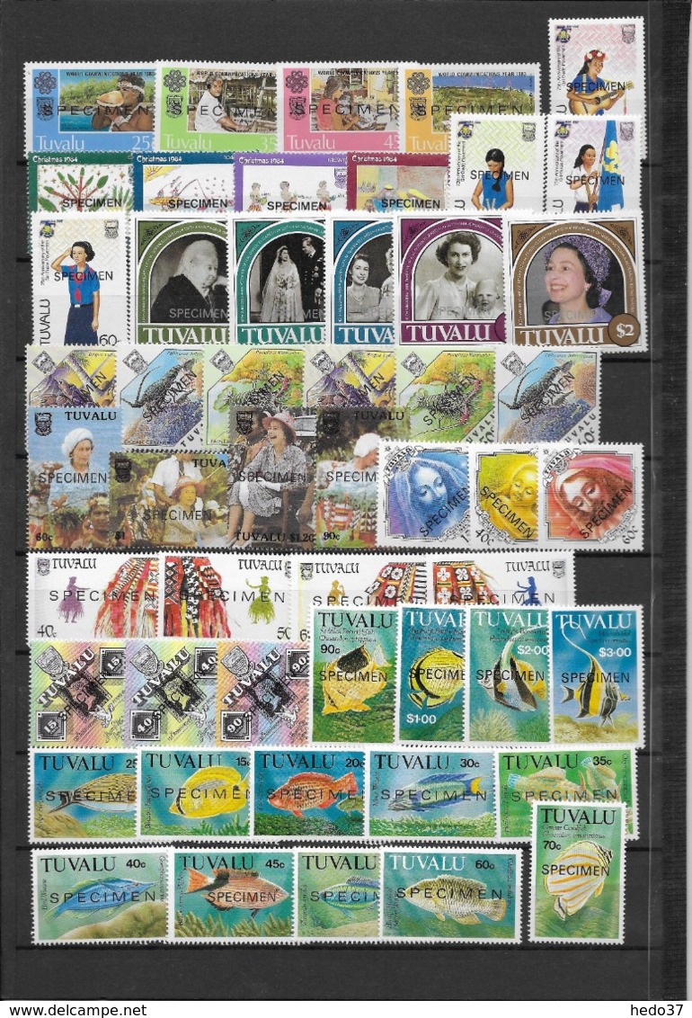 Tuvalu - Ensemble De Timbres Surchargés SPECIMEN - Neuf ** Sans Charnière - TB - Tuvalu