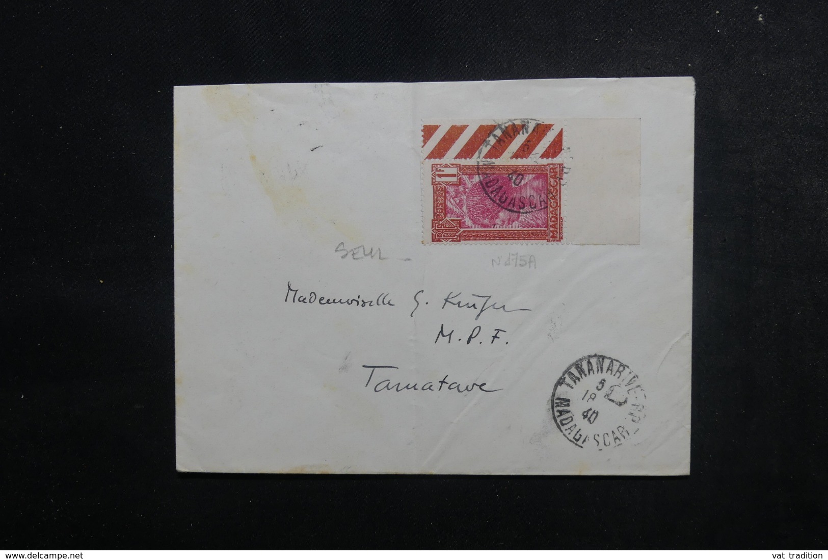 MADAGASCAR - Enveloppe De Tananarive Pour Tamatave En 1940  Affranchissement Plaisant - L 47339 - Lettres & Documents