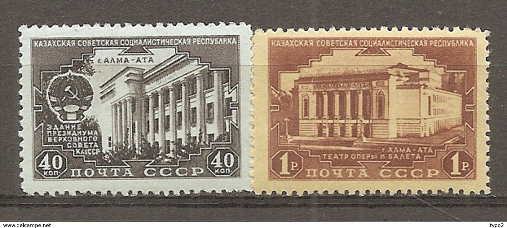 RUSSIE -  Yv N°   1521,1522   ** MNH Kazakhstan  Cote  50   Euro  TBE  2 Scans - Neufs