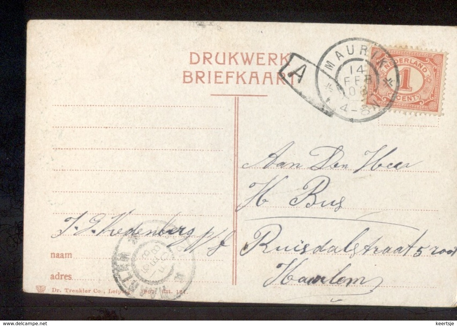 Maurik Grootrond - 1908 - Postal History