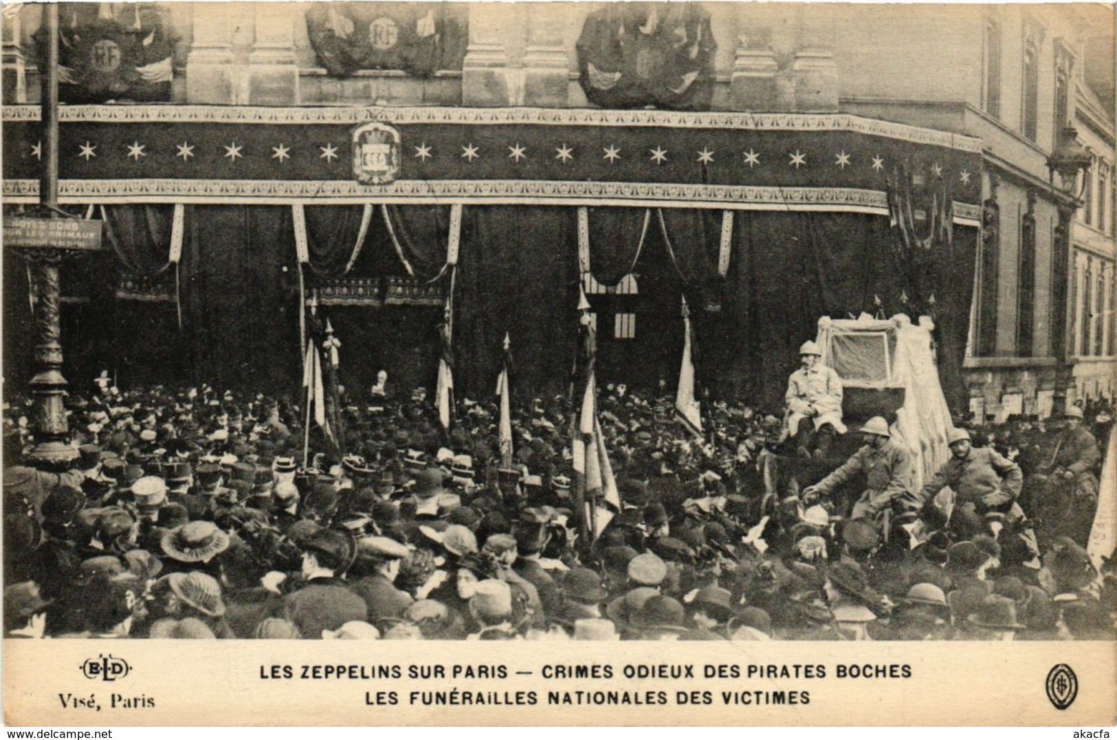 CPA LES ZEPPELINS SUR PARIS Les Funerailles Nationales Des Victimes (181576) - Funérailles