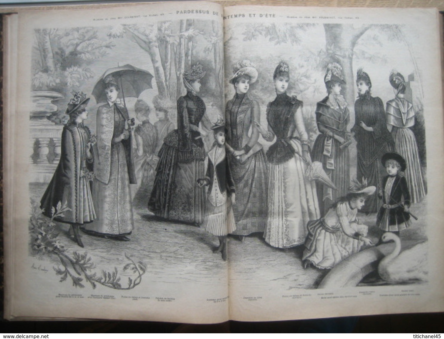 LA MODE ILLUSTREE - RELIURE DE 1889 (ANNEE COMPLETE) - GRAVURES, MODE, OUVRAGES DE DAMES - 416 pages