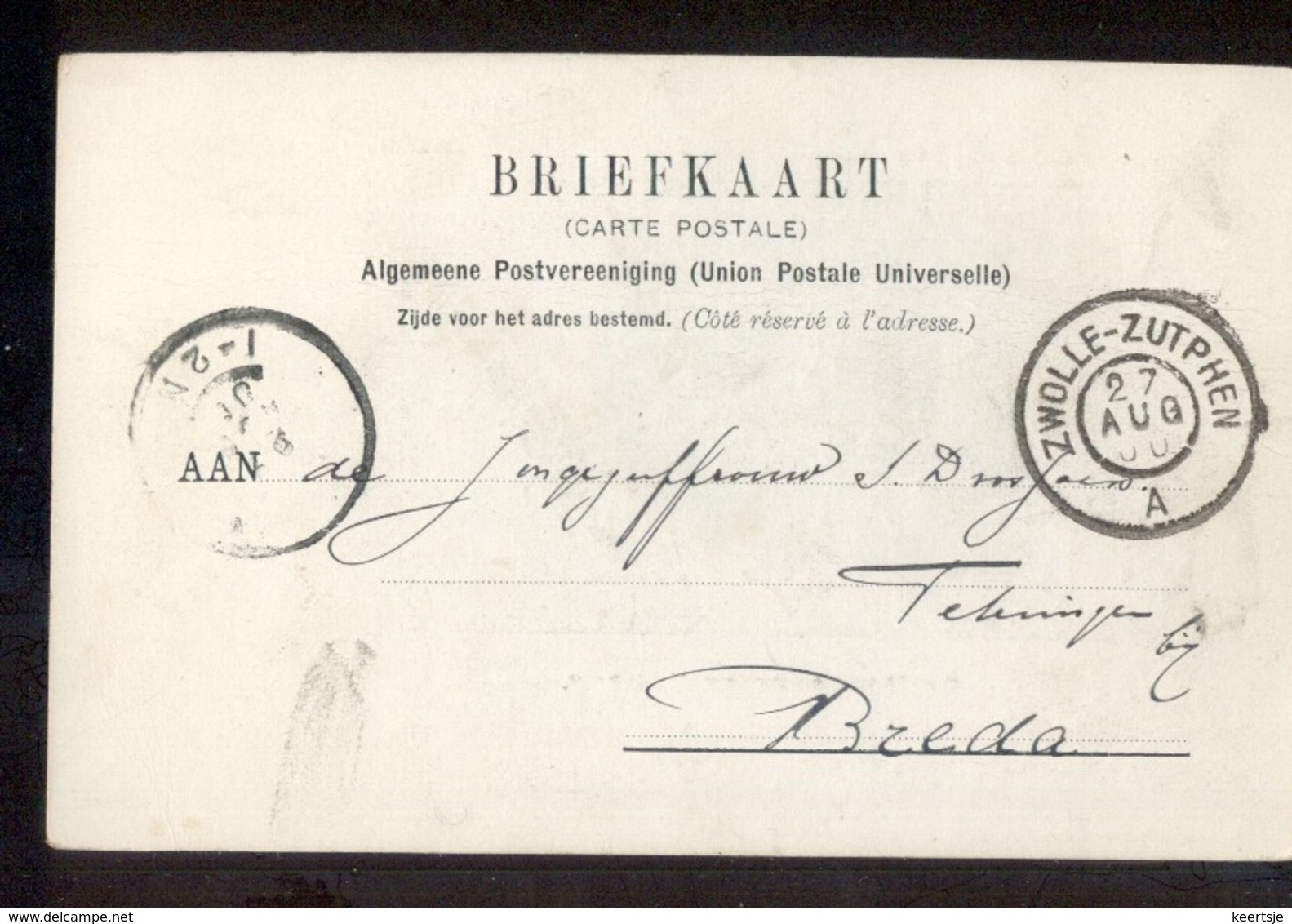 Zwolle Zutphen A Grootrond - 1900 - Postal History