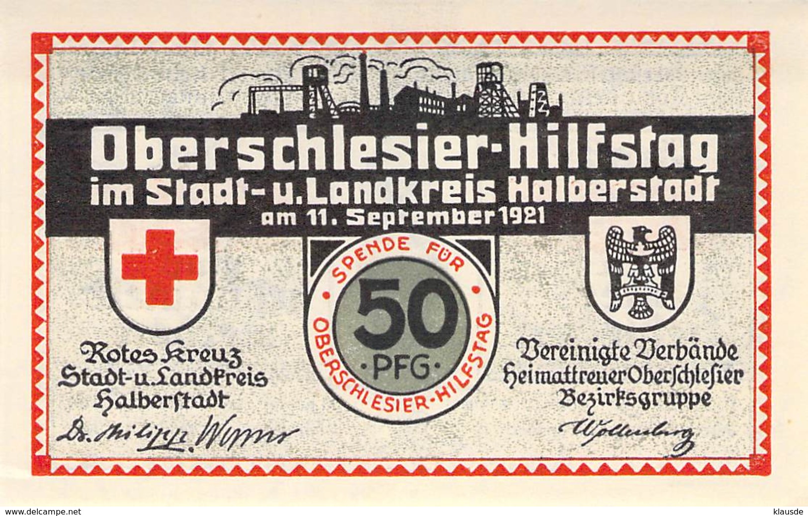 Notgeld  Satz 3 Werte Stadt Halberstadt (Oberschlesier-Hilfstag).UNC (I) - [11] Local Banknote Issues