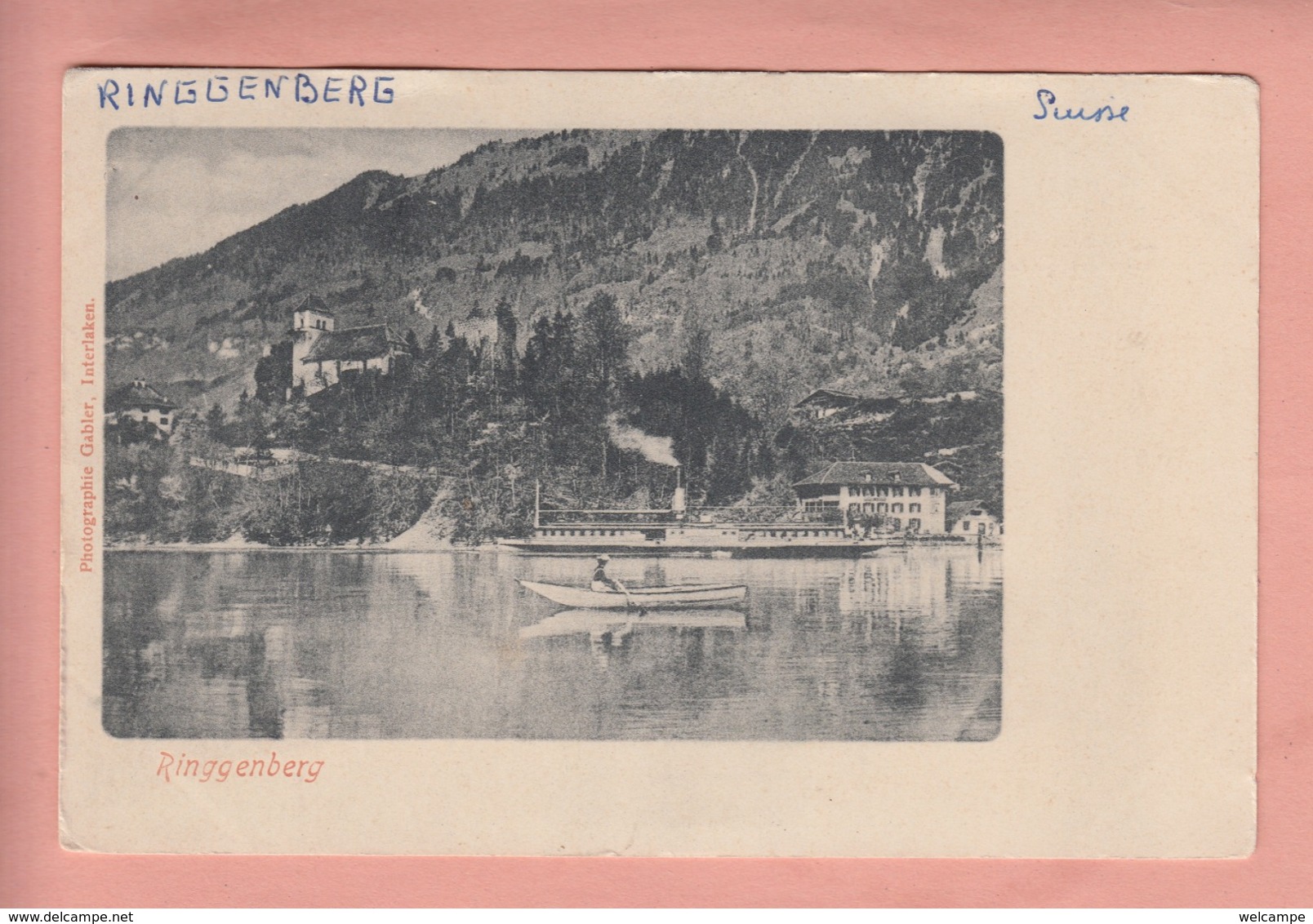 OUDE POSTKAART ZWITSERLAND - SCHWEIZ - SUISSE -   RINGGENBERG - SCHIFF - DAMPFER - BATEAU - Ringgenberg