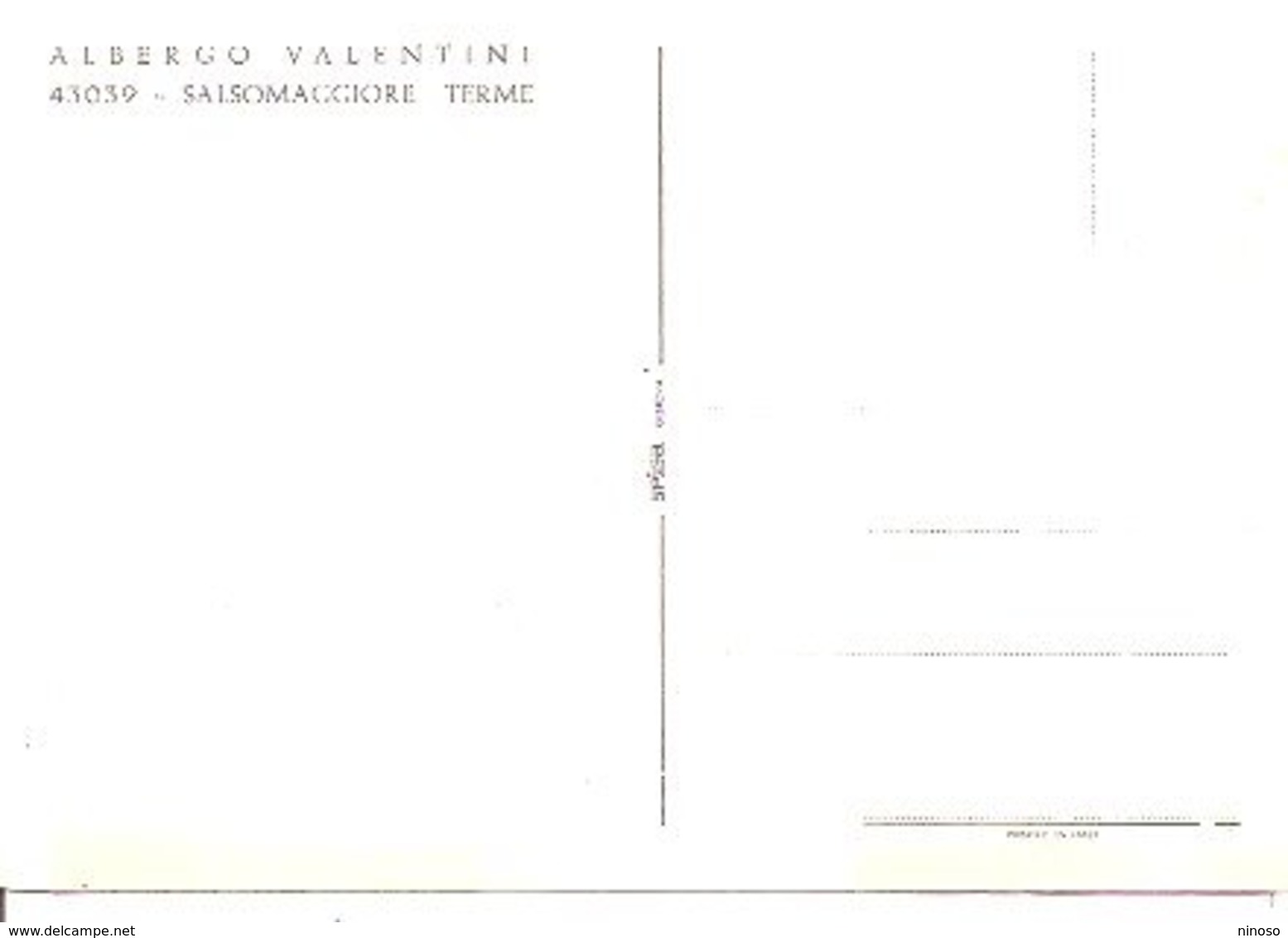 SALSOMAGGIORE TERME   -   PARMA   ALBERGO VALENTINI - Parma