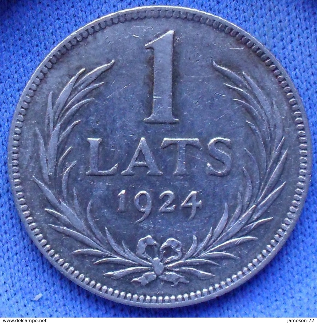 LATVIA - Silver 1 Lats 1924 KM# 7 First Republic (1918-1939) - Edelweiss Coins - Letland