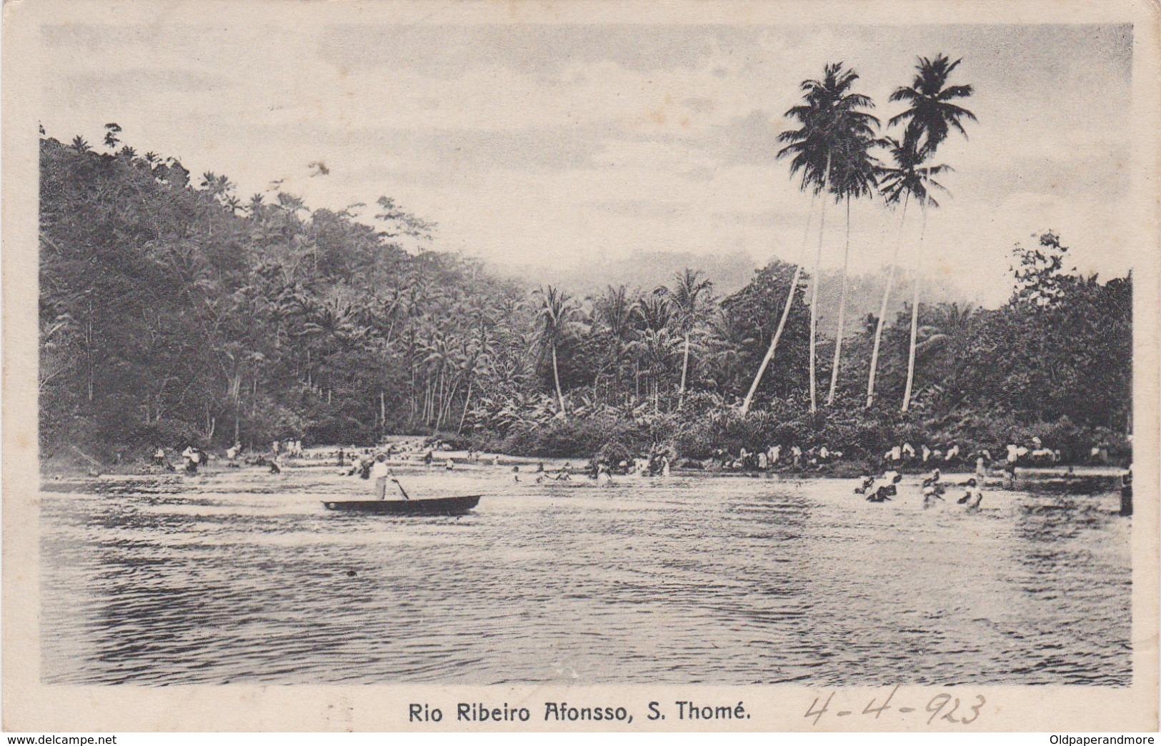 POSTCARD PORTUGAL - OLD COLONY - SÃO TOMÉ E  PRINCIPE - RIO RIBEIRO AFONSO  , S. THOMÉ - Sao Tome Et Principe