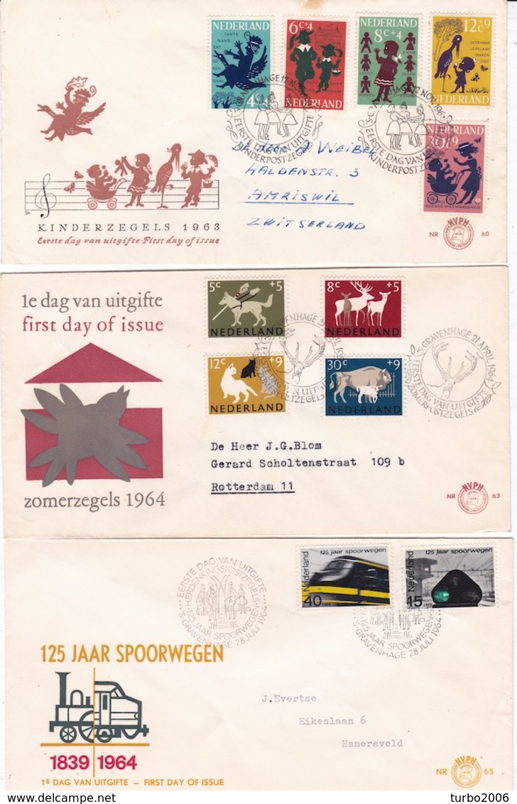 1963-1969 11 Eerstedagenveloppen Tussen E 60 - 95 Beschreven - FDC