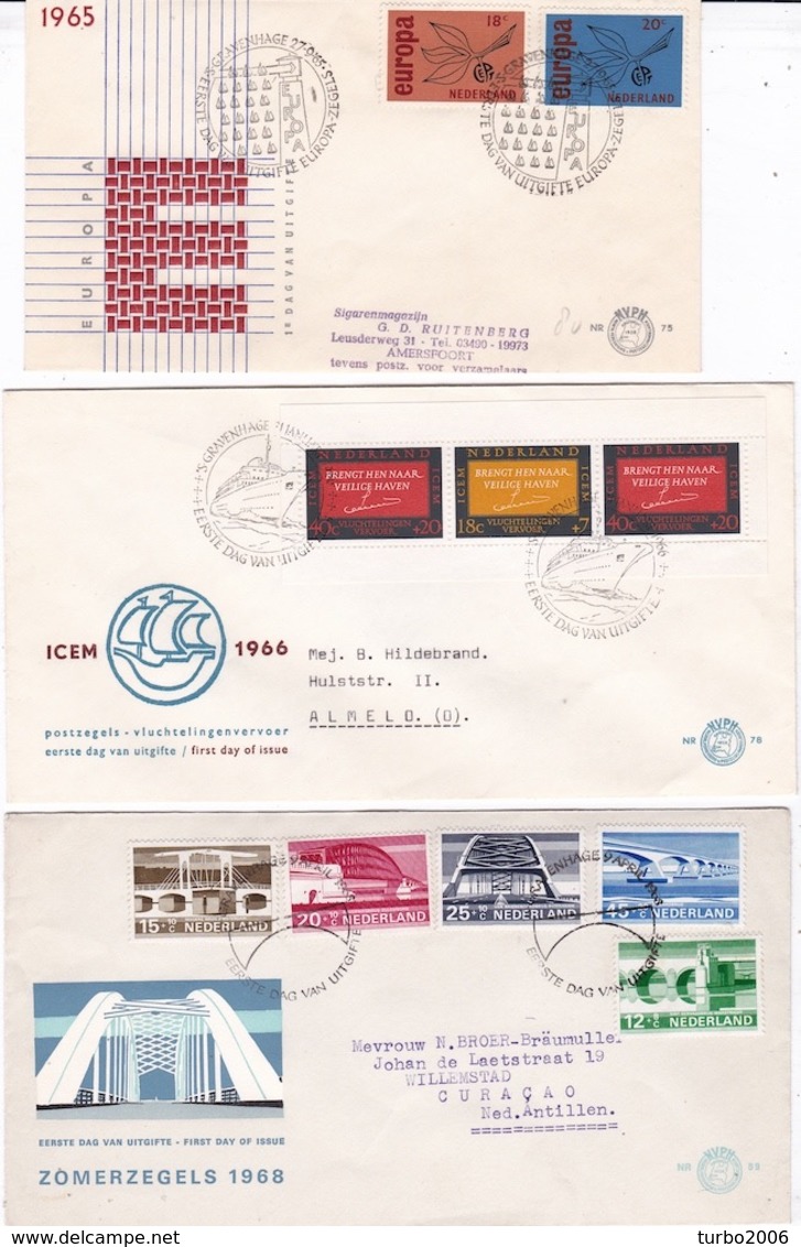 1963-1969 11 Eerstedagenveloppen Tussen E 60 - 95 Beschreven - FDC