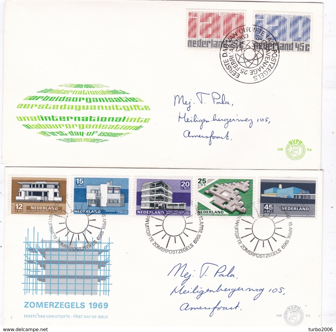 1963-1969 11 Eerstedagenveloppen Tussen E 60 - 95 Beschreven - FDC