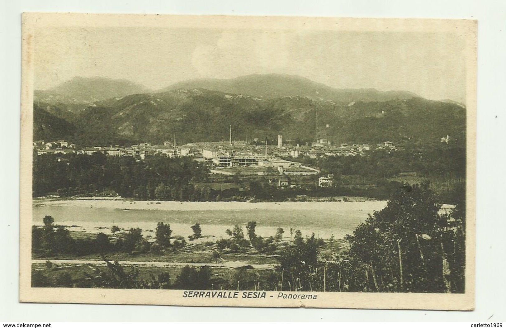 SERRAVALLE SESIA - PANORAMA 1933 VIAGGIATA FP - Vercelli