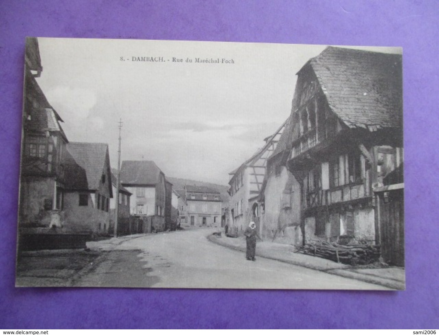 CPA 67 DAMBACH RUE DU MARECHAL FOCH - Dambach-la-ville