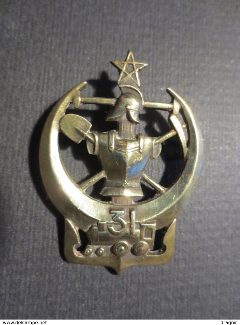 Insigne - 31 Eme Bataillon Du Génie Maroc - A.Augis , Lyon - 1939 - B.E - Landmacht