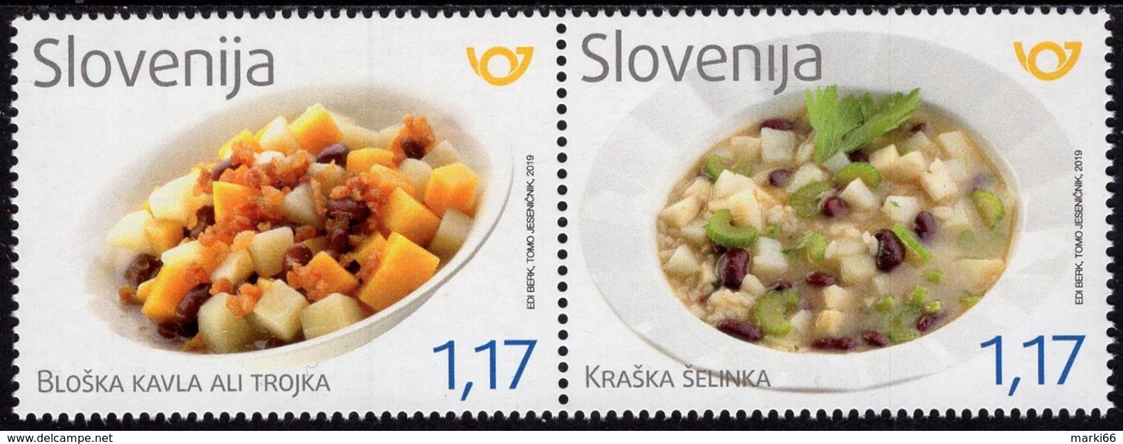 Slovenia - 2019 - Gastronomy - Bloska Kavla And Kraska Selinka - Mint Stamp Set - Eslovenia